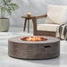 Senoia Outdoor 50,000 BTU Lightweight Concrete Circular Fire Pit (No Tank Holder) by Christopher Knight Home