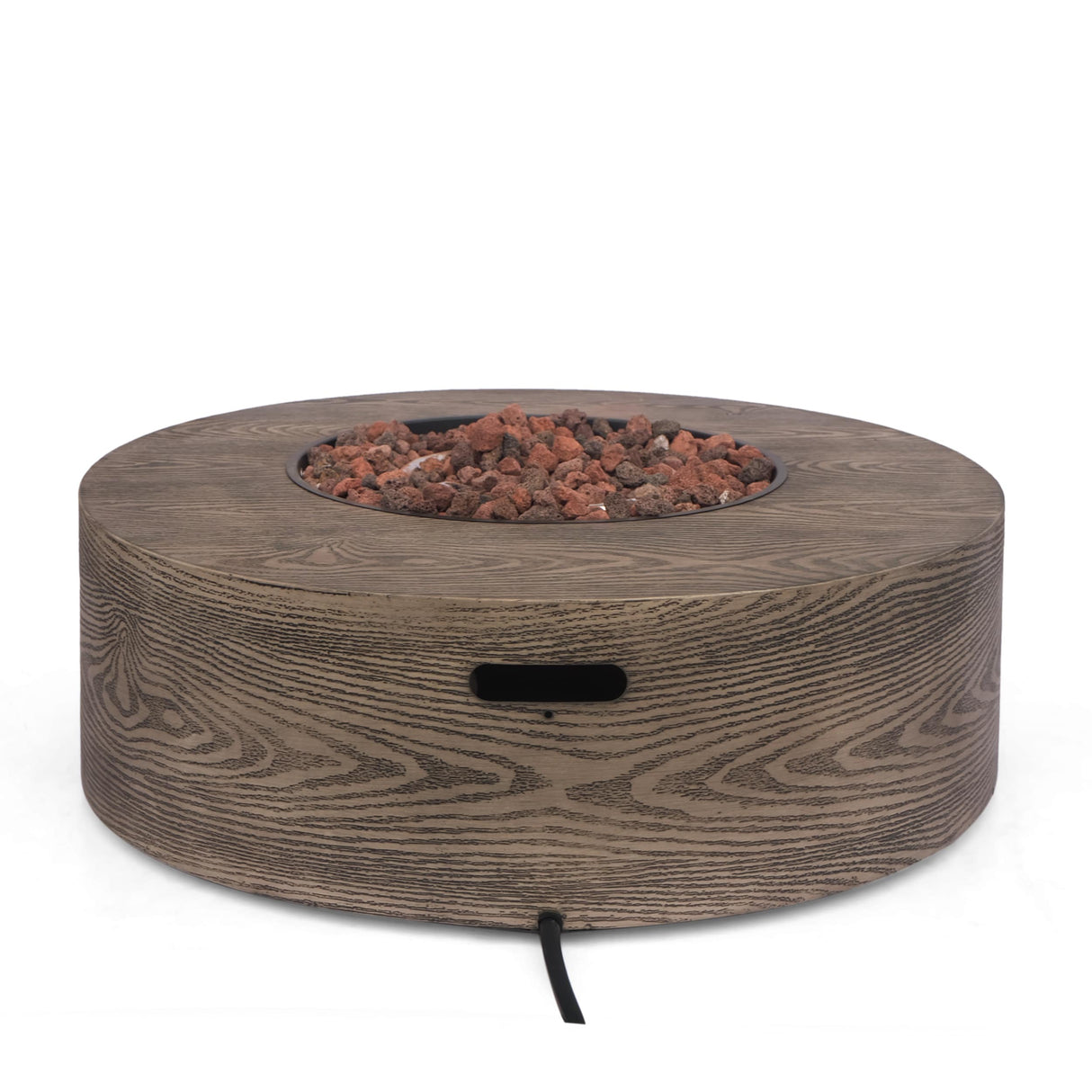 Senoia Outdoor 50,000 BTU Lightweight Concrete Circular Fire Pit (No Tank Holder) by Christopher Knight Home