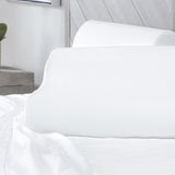 SensorPEDIC Memory Foam Contour Bed Pillow for Side and Back Sleepers - White