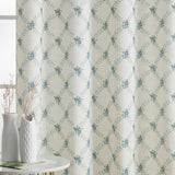 HLC.me Morgan Floral Decorative Light Filtering Grommet Window Treatment Curtain Drapery Panels - Set of 2 Panels
