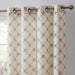 HLC.me Morgan Floral Decorative Light Filtering Grommet Window Treatment Curtain Drapery Panels - Set of 2 Panels