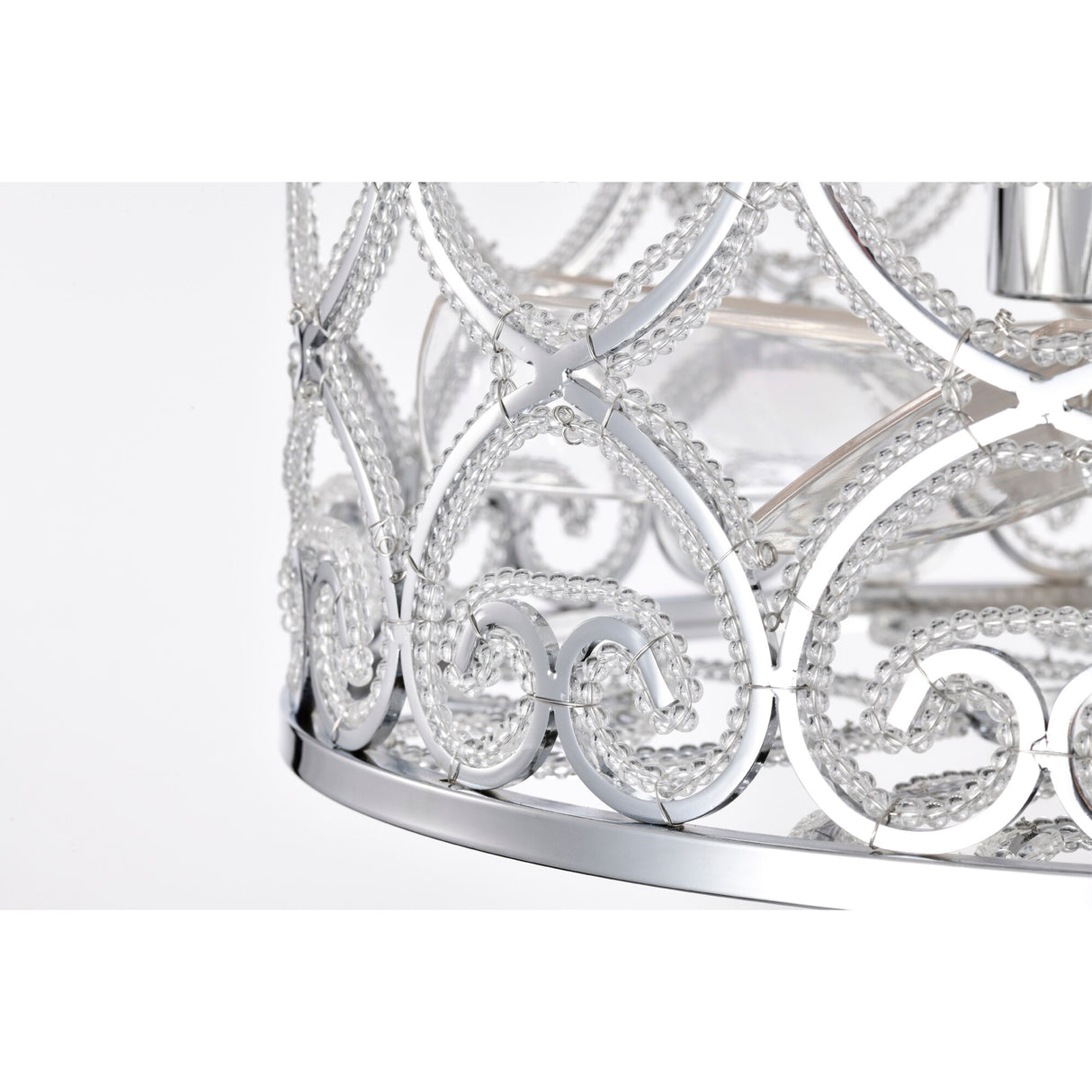 Sepp 16 Inch Chrome Polish Crystal Fandelier - N/A