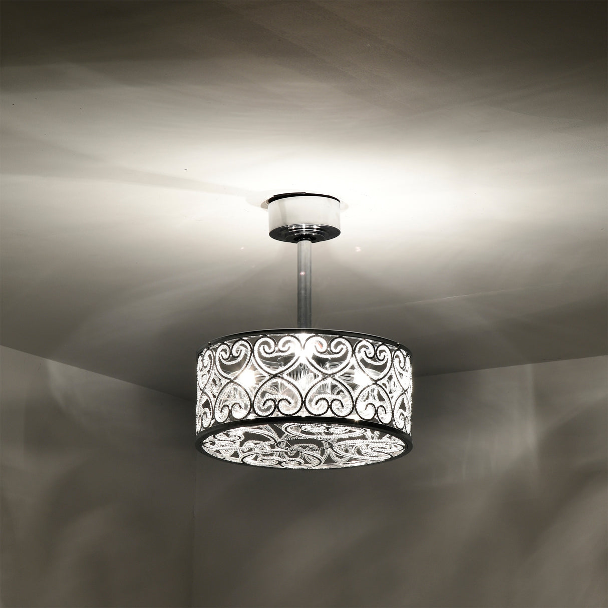 Sepp 16 Inch Chrome Polish Crystal Fandelier - N/A