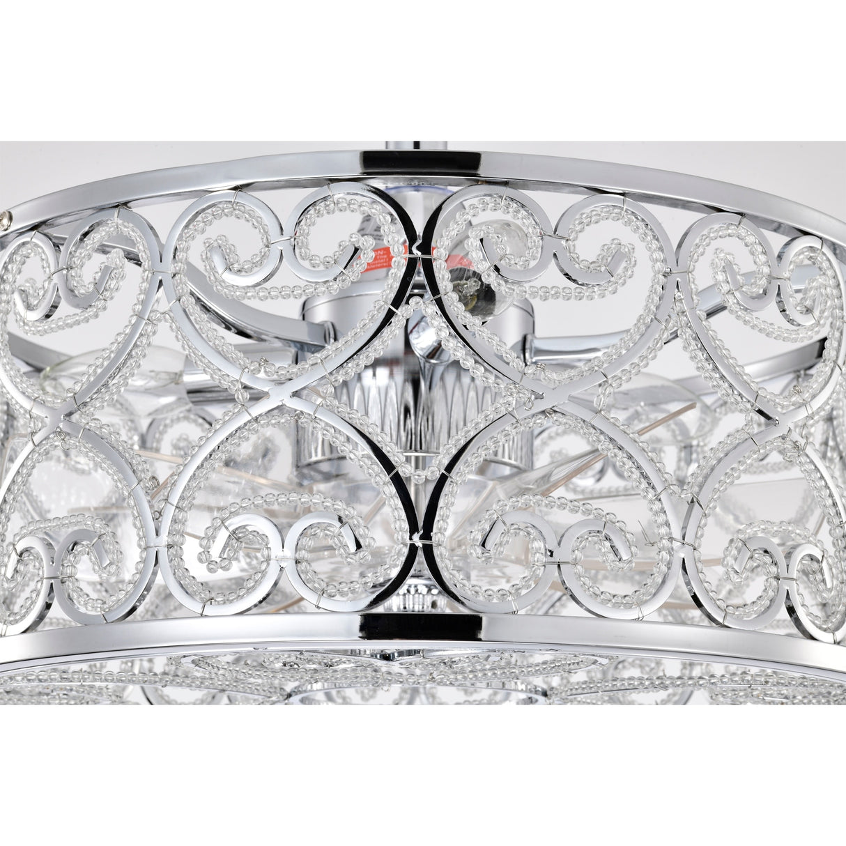 Sepp 16 Inch Chrome Polish Crystal Fandelier - N/A