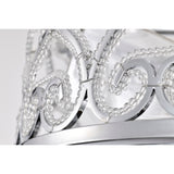 Sepp 16 Inch Chrome Polish Crystal Fandelier - N/A