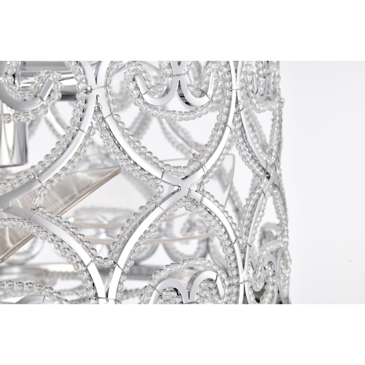 Sepp 16 Inch Chrome Polish Crystal Fandelier - N/A