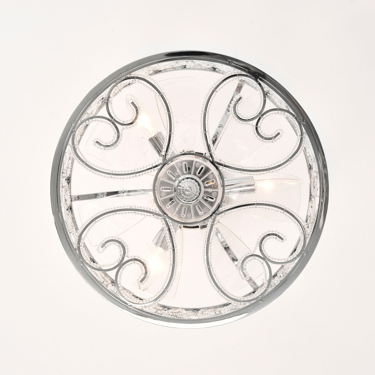 Sepp 16 Inch Chrome Polish Crystal Fandelier - N/A