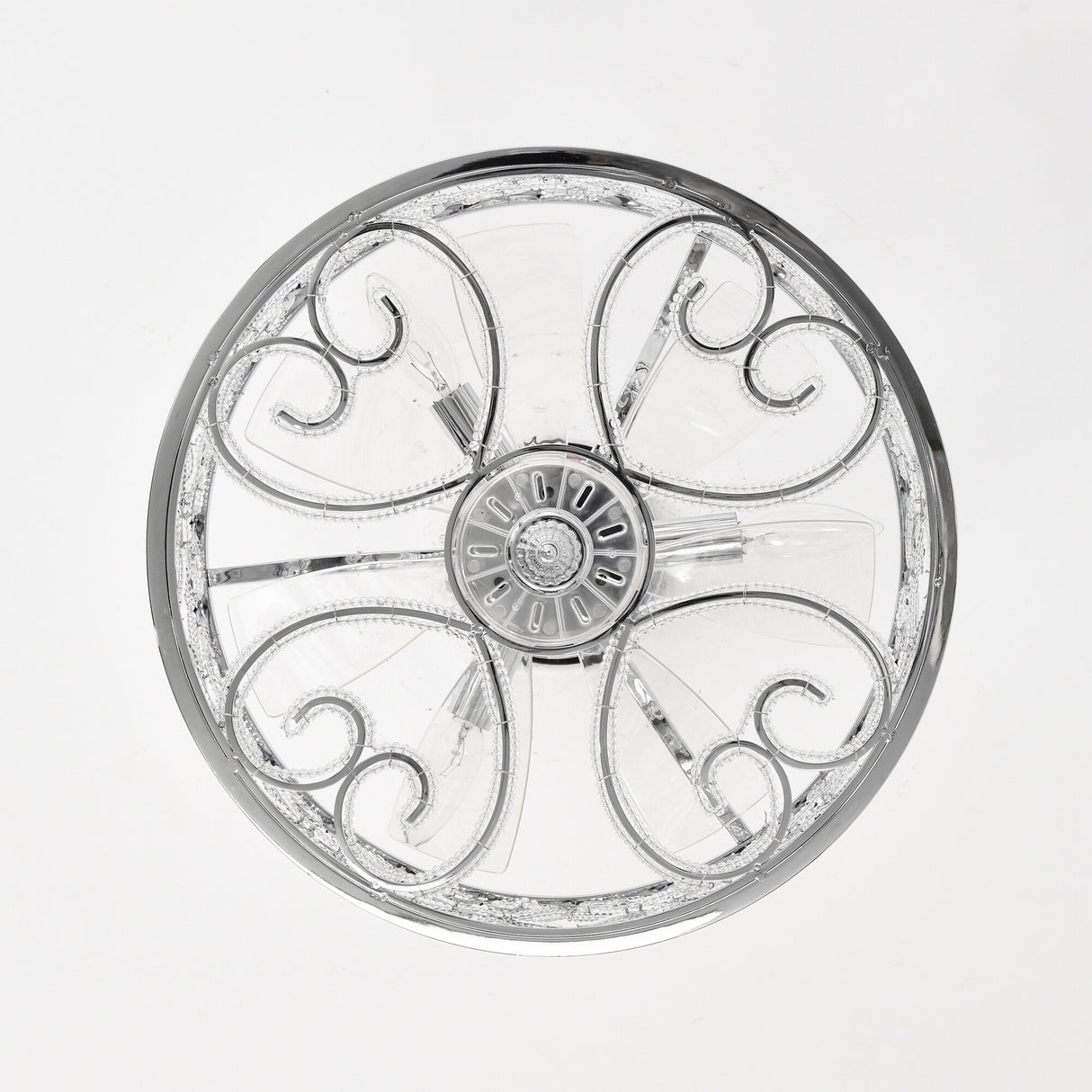 Sepp 16 Inch Chrome Polish Crystal Fandelier - N/A