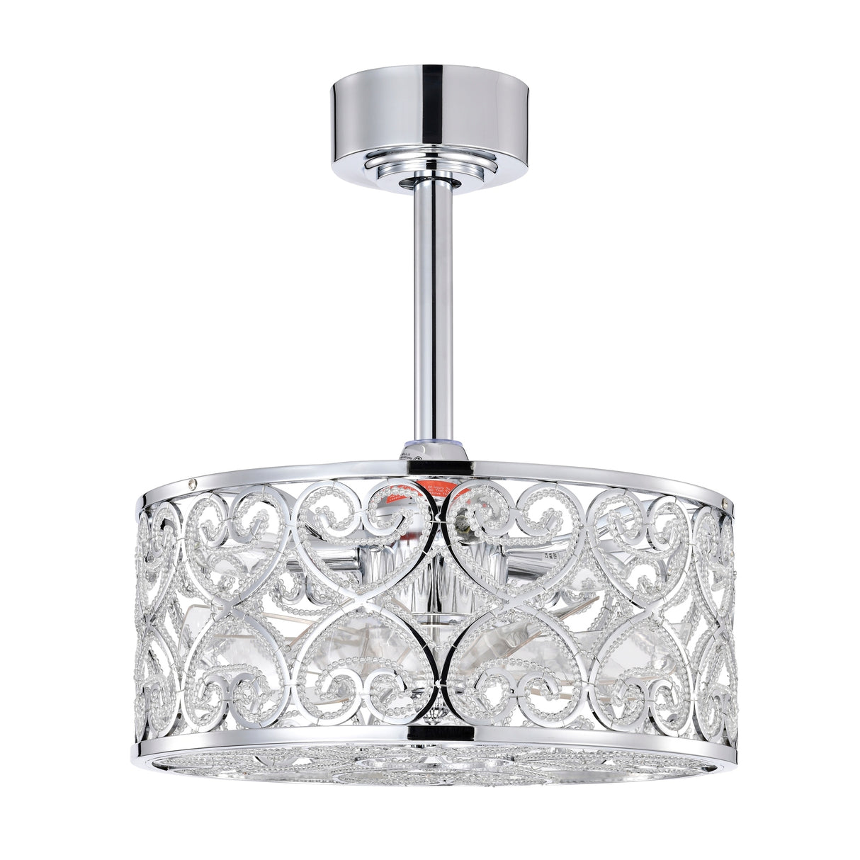 Sepp 16 Inch Chrome Polish Crystal Fandelier - N/A