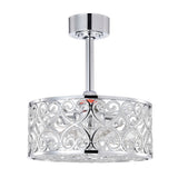 Sepp 16 Inch Chrome Polish Crystal Fandelier - N/A