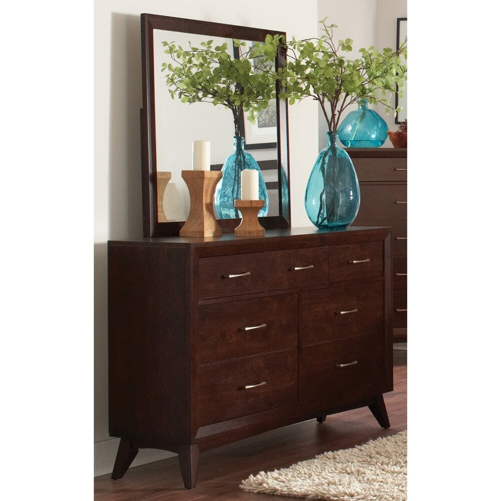 September Grey and Coffee 5-piece Bedroom Set with 2 Nightstands