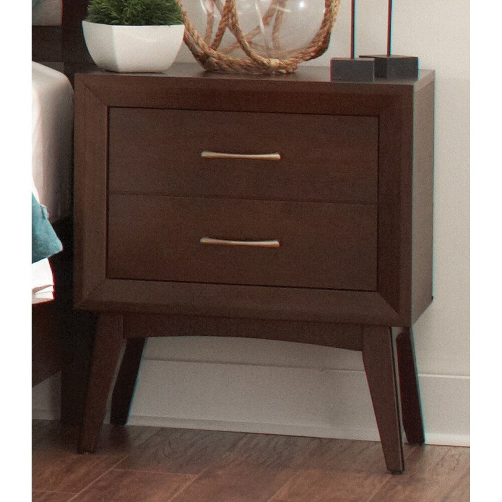 September Grey and Coffee 5-piece Bedroom Set with 2 Nightstands