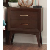 September Grey and Coffee 5-piece Bedroom Set with 2 Nightstands