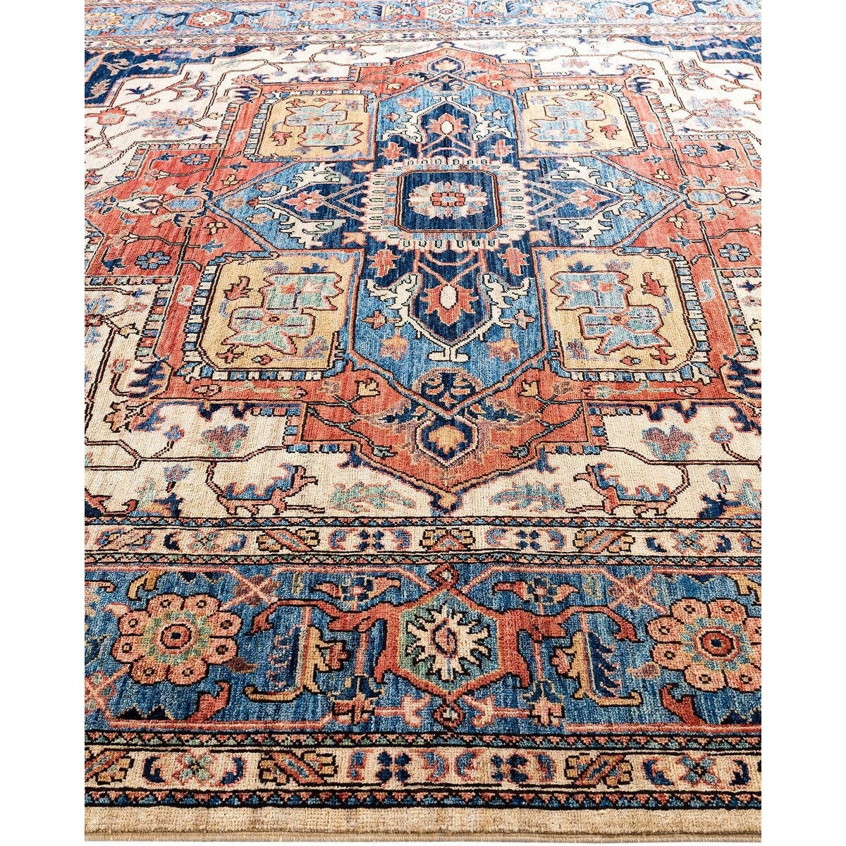 Serapi One-of-a-Kind Hand-Knotted Area Rug - Ivory, 8' 0" x 10' 2" - 8' 0" x 10' 2"