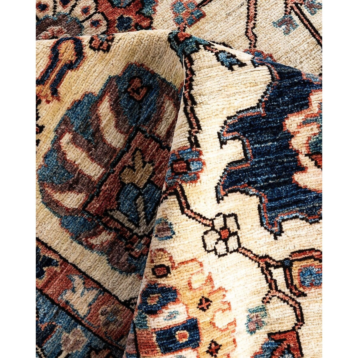 Serapi One-of-a-Kind Hand-Knotted Area Rug - Ivory, 8' 3" x 9' 11" - 8' 3" x 9' 11"