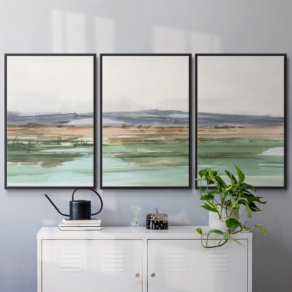 Serene Mountain View I - Multi Piece Framed Canvas