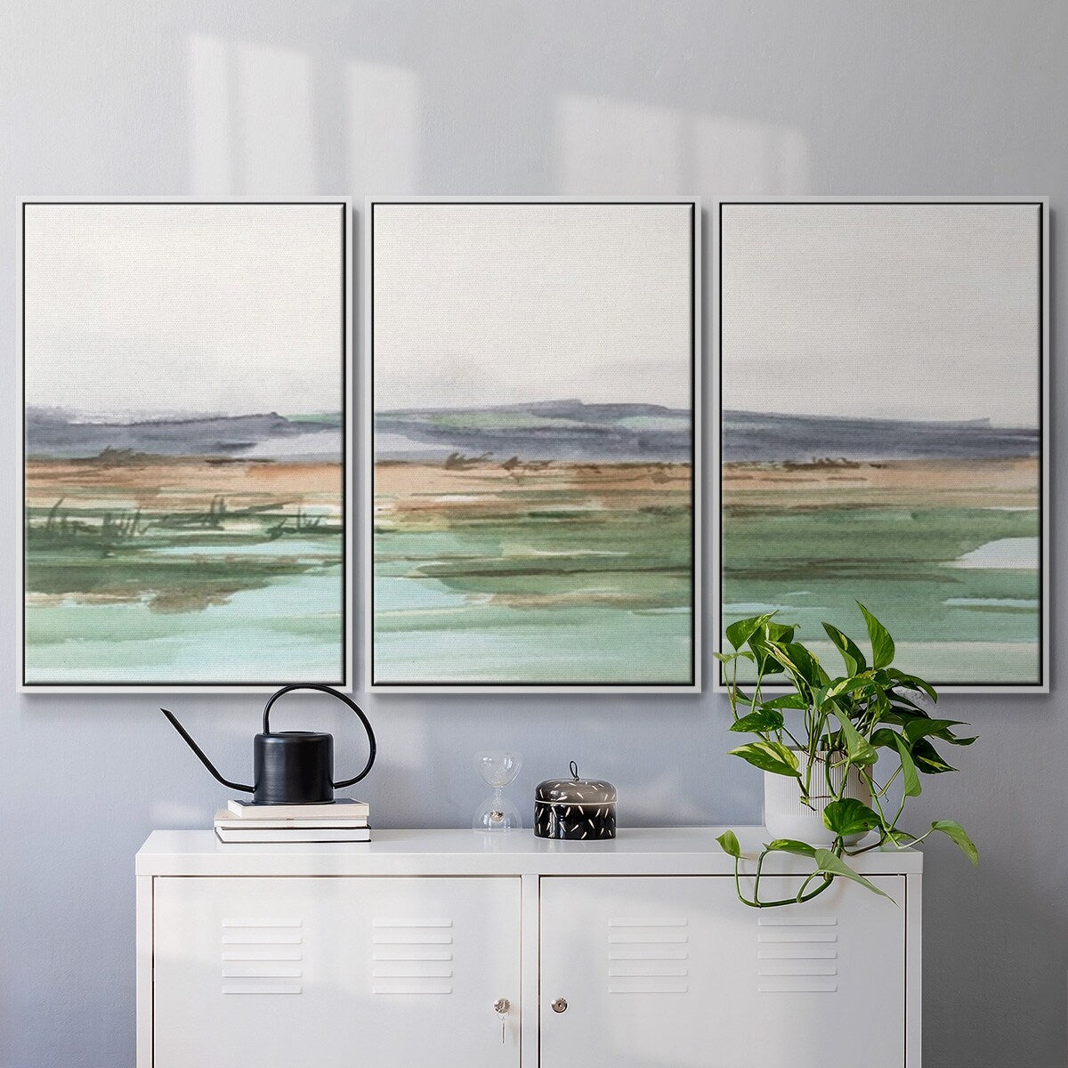 Serene Mountain View I - Multi Piece Framed Canvas