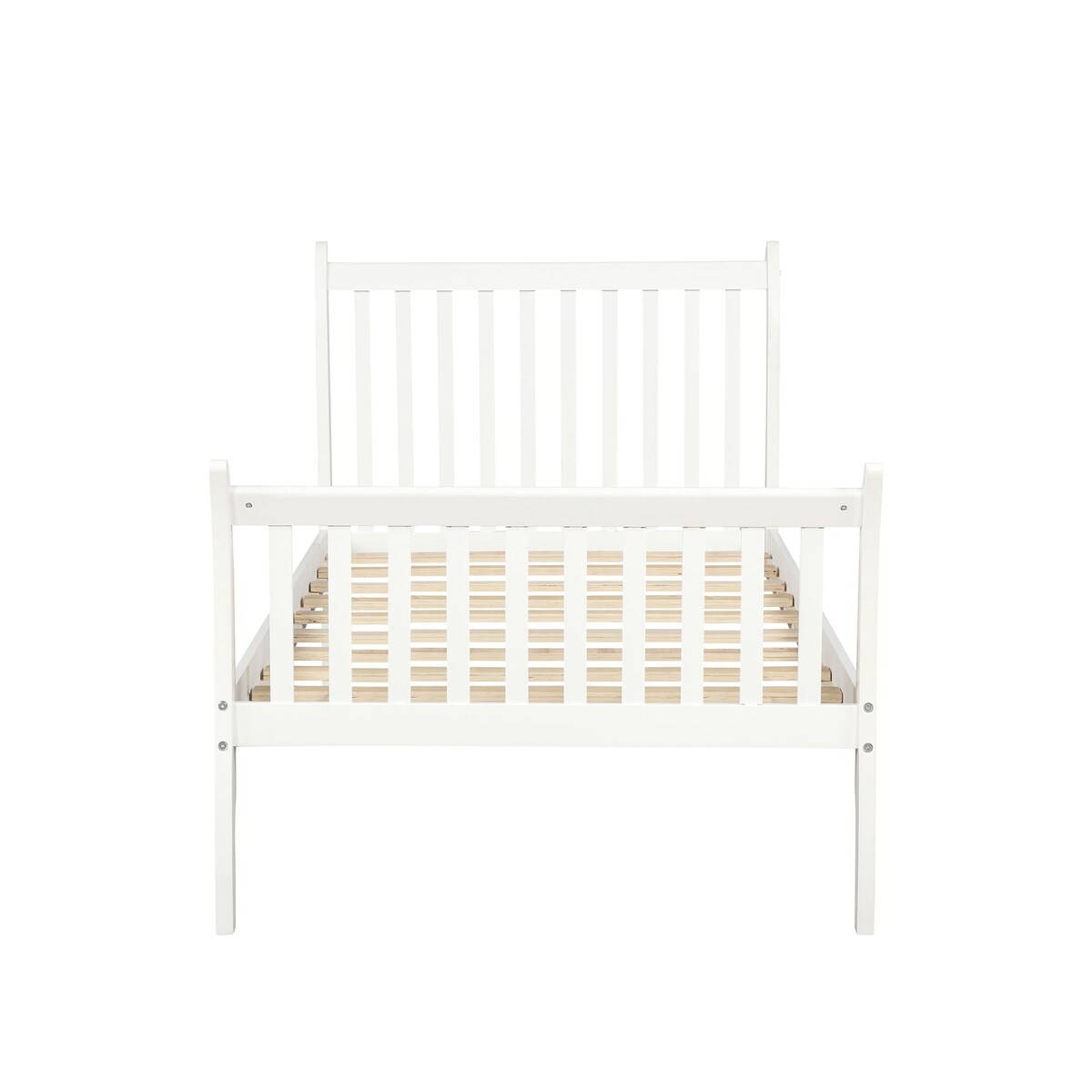 Serene Twin Size Platform Bed with Pine Wood Slats