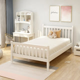Serene Twin Size Platform Bed with Pine Wood Slats