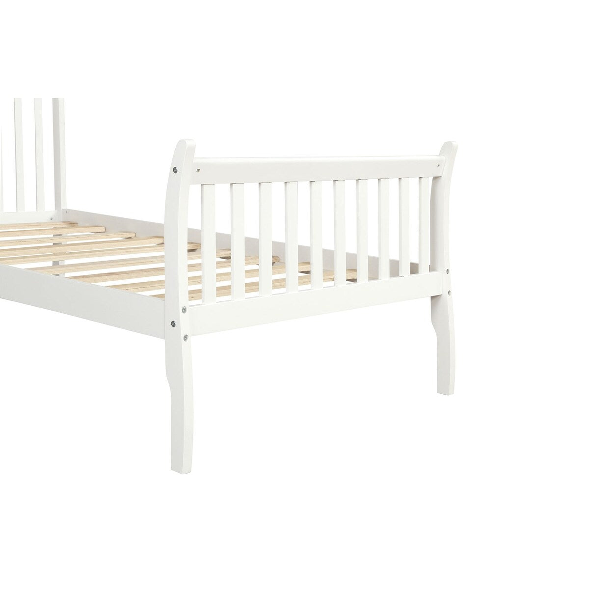 Serene Twin Size Platform Bed with Pine Wood Slats