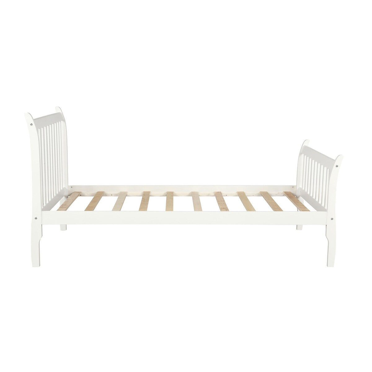 Serene Twin Size Platform Bed with Pine Wood Slats