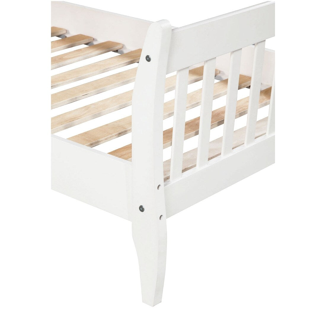 Serene Twin Size Platform Bed with Pine Wood Slats