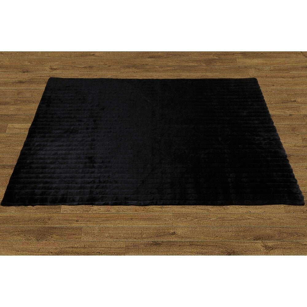 Serenta FauxFur Rug with Slip Stopping Pad 5' x 7'