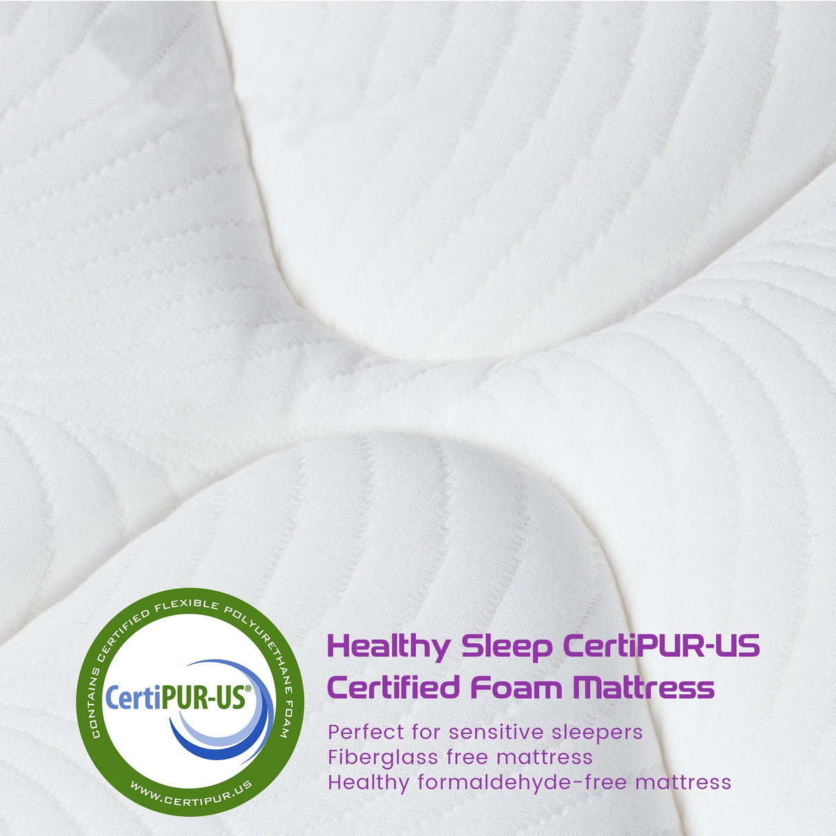 Sersper 8-Inch Medium Euro Top Memory Foam and Pocket Spring Hybrid Mattress for Kid's Room