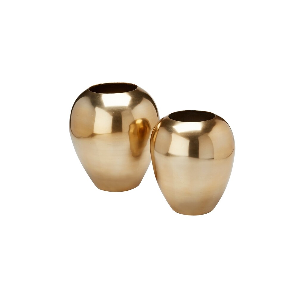 Serrano gold vase set of 2