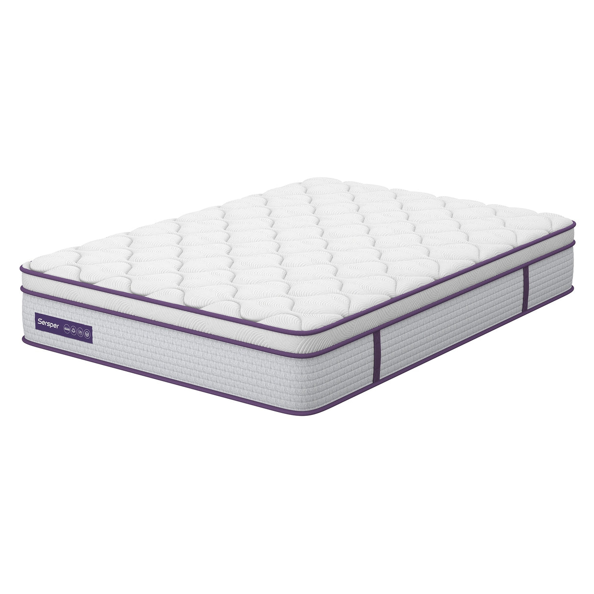 Sersper 8-Inch Medium Euro Top Memory Foam and Pocket Spring Hybrid Mattress for Kid's Room