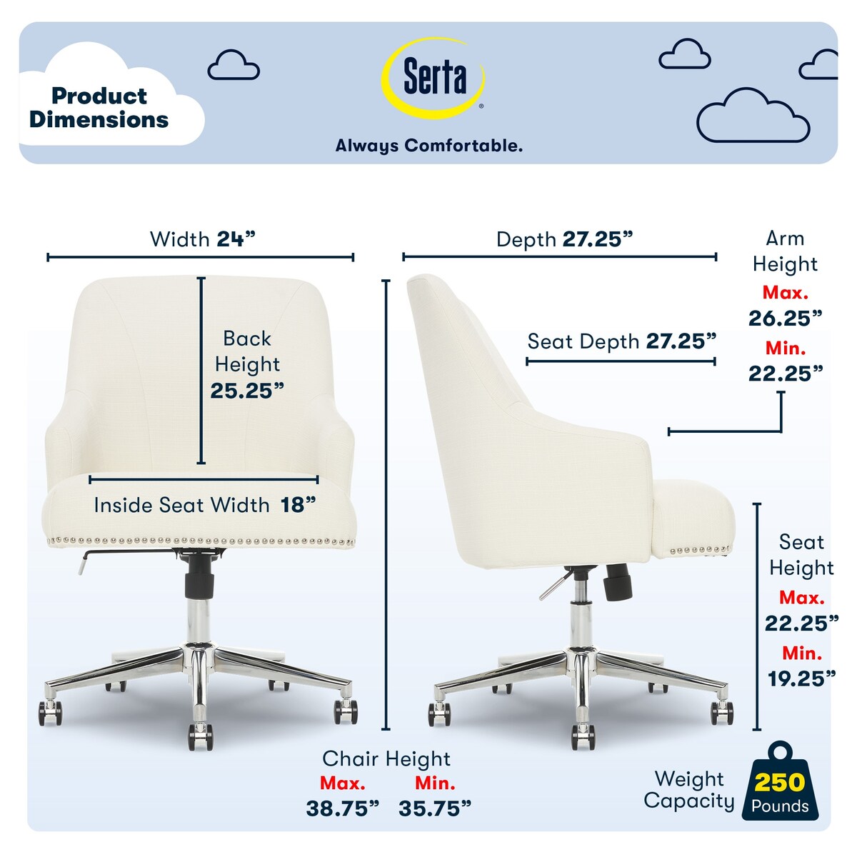 Serta Leighton Home Office Chair