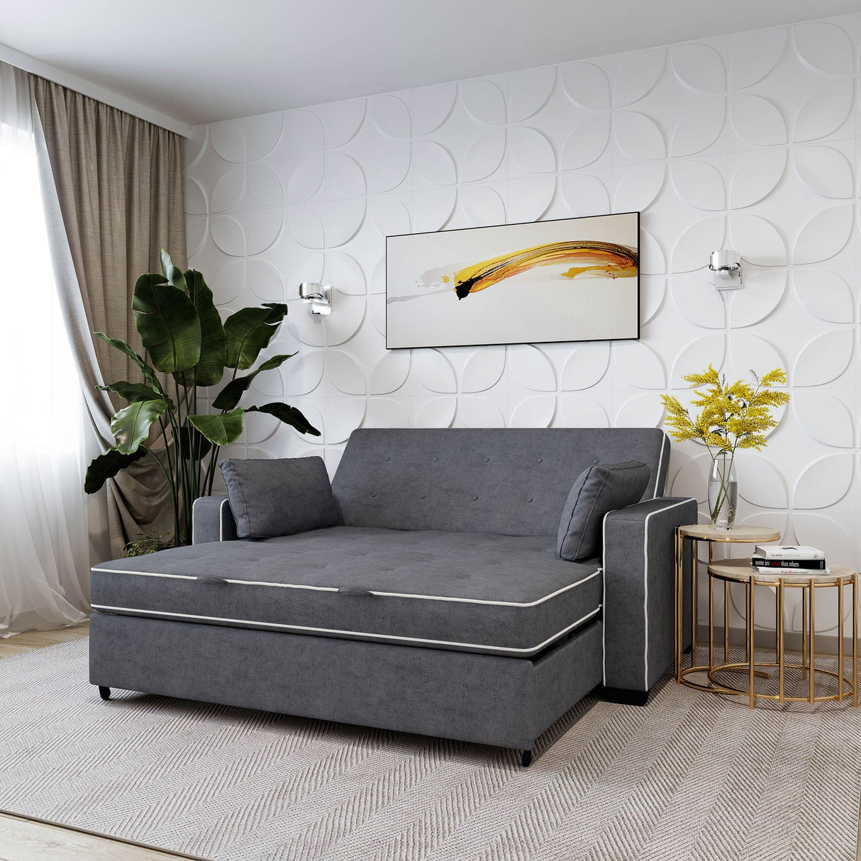 Serta Morrison Queen Convertible Loveseat