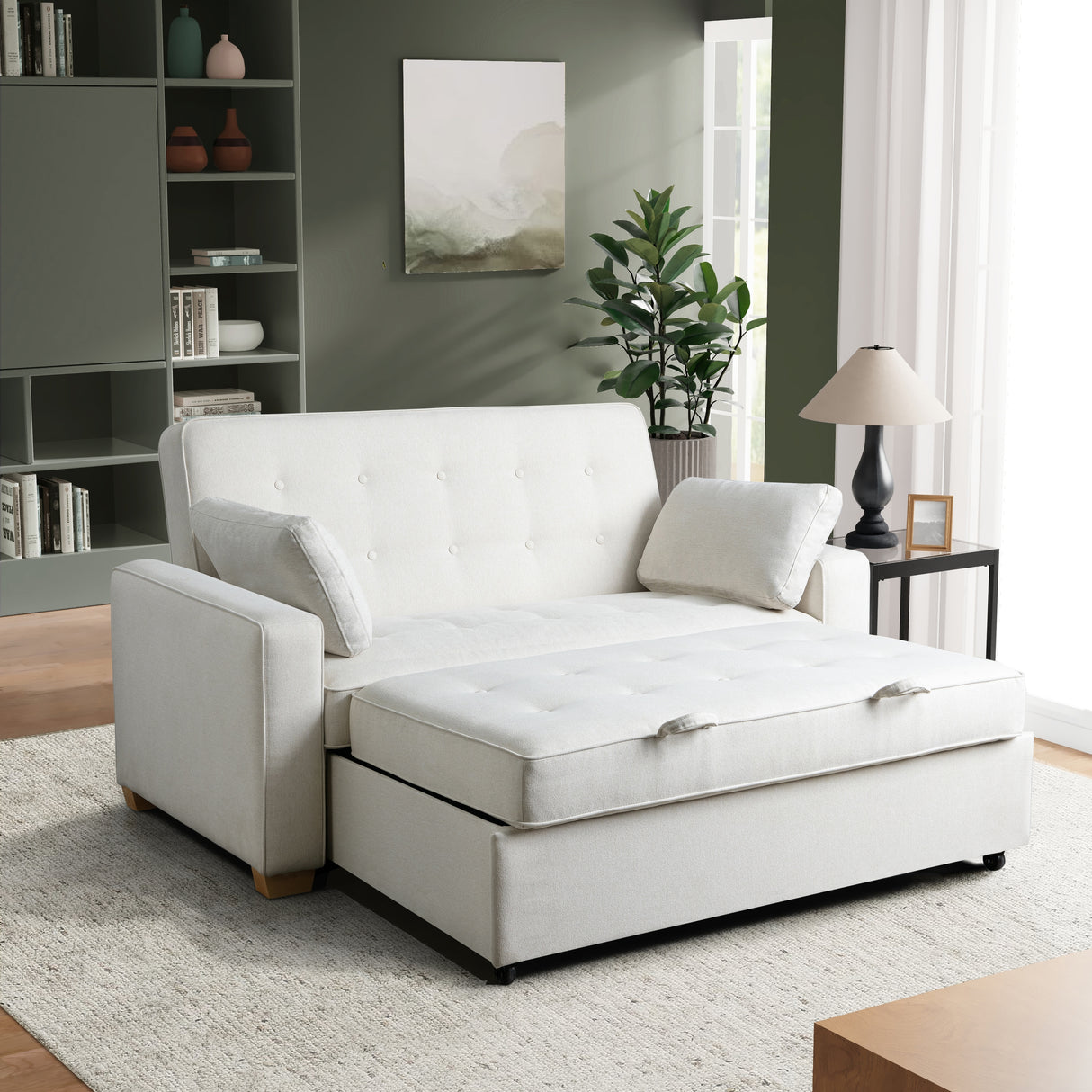 Serta Morrison Queen Convertible Loveseat