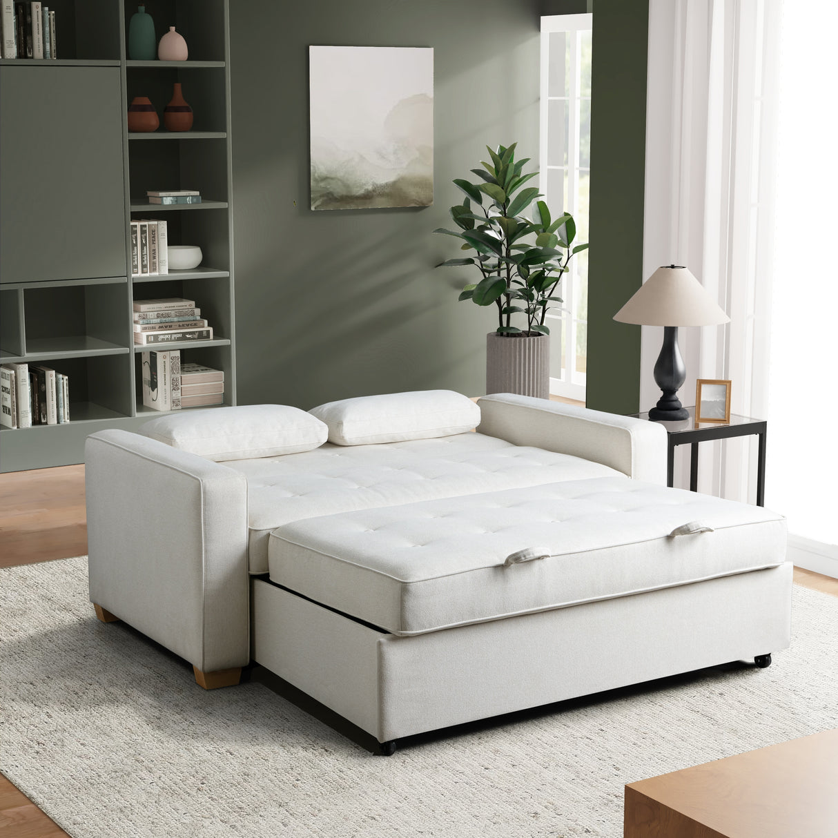 Serta Morrison Queen Convertible Loveseat