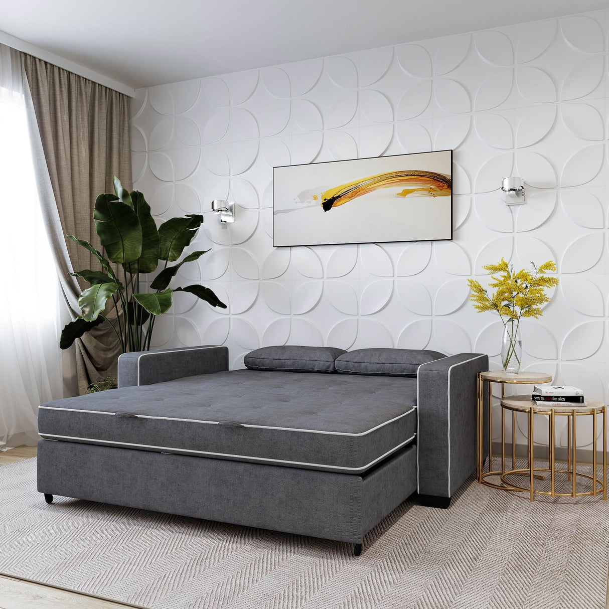 Serta Morrison Queen Convertible Loveseat