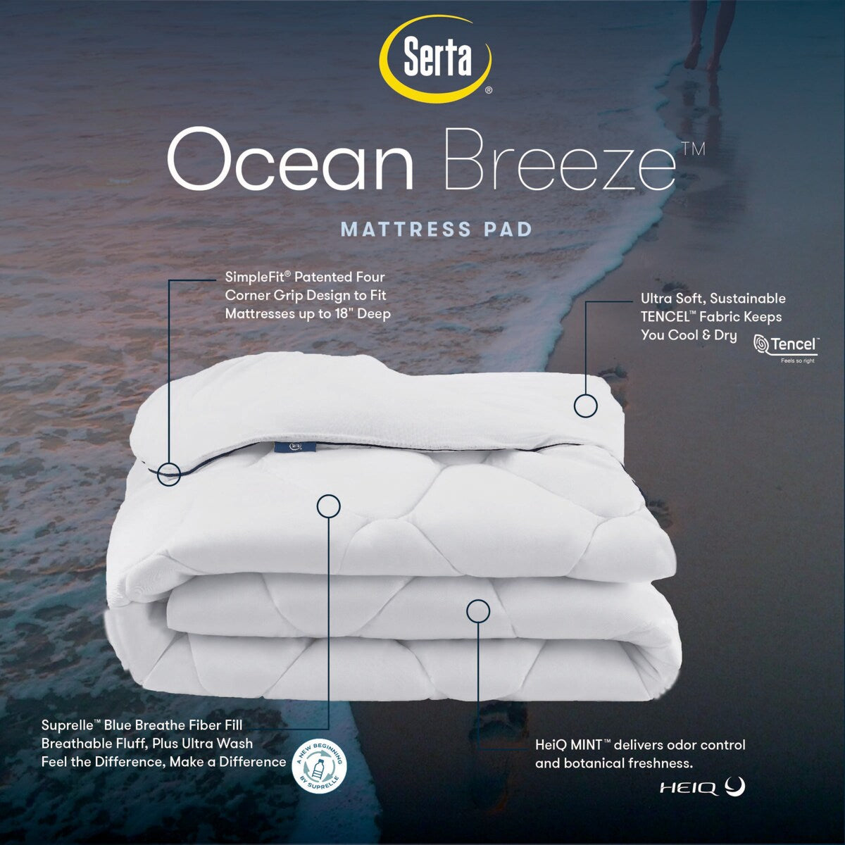 Serta Ocean Breeze Mattress Pad