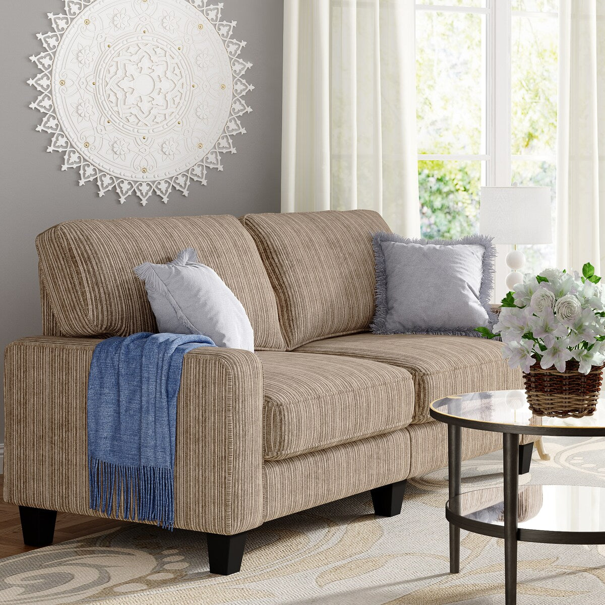 Serta RTA Palisades Collection 73" Sofa in Kingston Beige