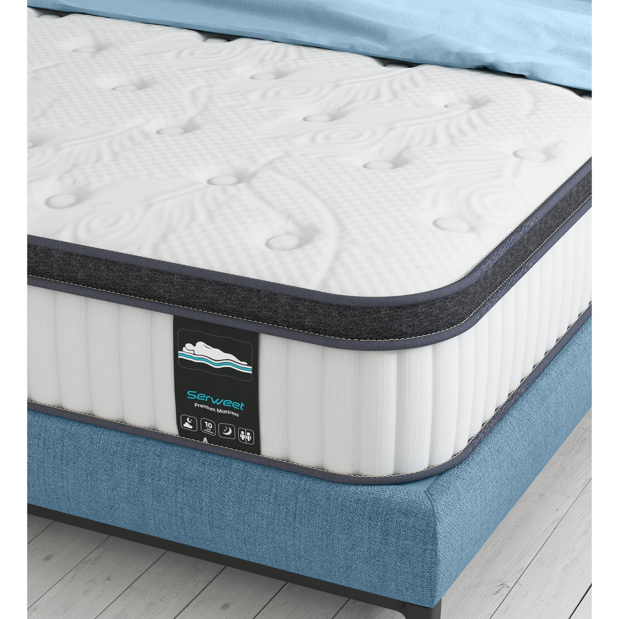 12" Hybrid Memory Foam and Pocket Spring Mattress, Mattress in a Box