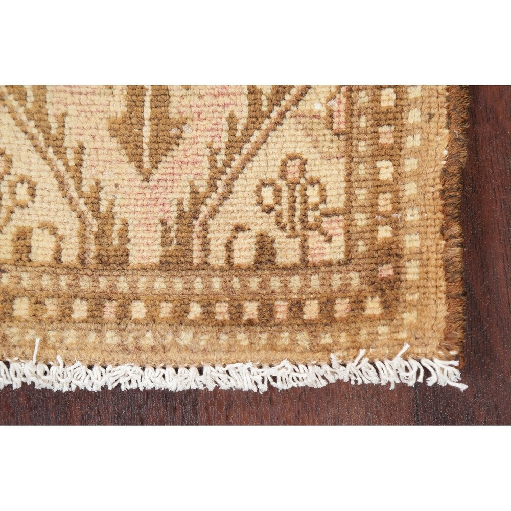 Set of 4 Hand Made Vintage Distressed Hamedan Persian Floral Area Rugs - 1'11" X 1'2"