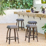 Set of 2/4/6 Outdoor 29.5" Backless Wicker Bar Stools