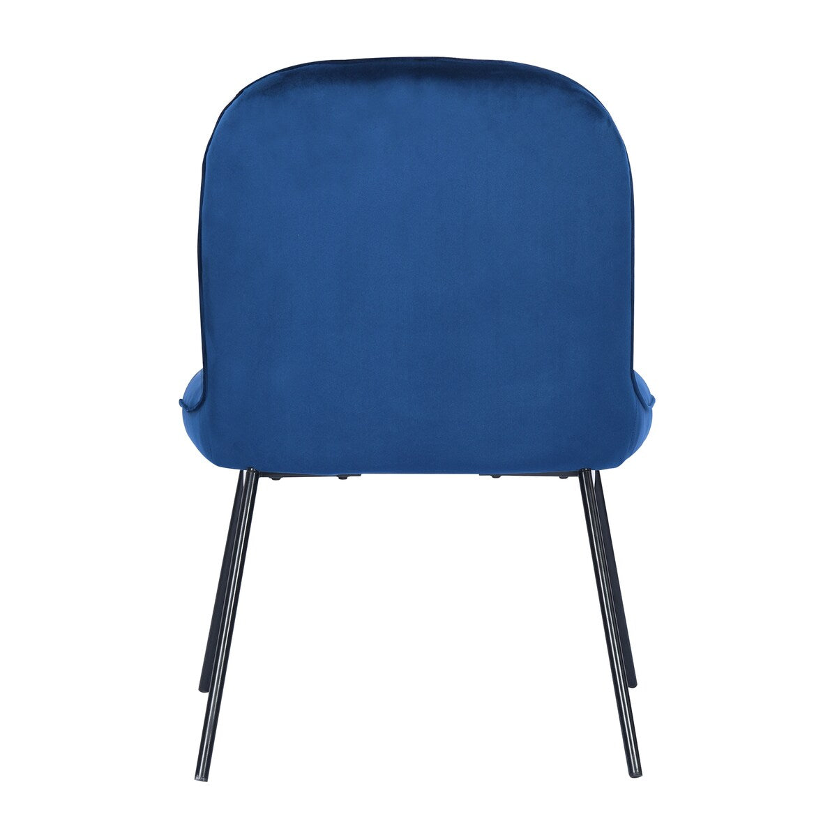 Set of 2 Accent Chair Soft Velvet Leisure Chair Upholstered Dining Chair with Backrest Armrest,Dark Blue