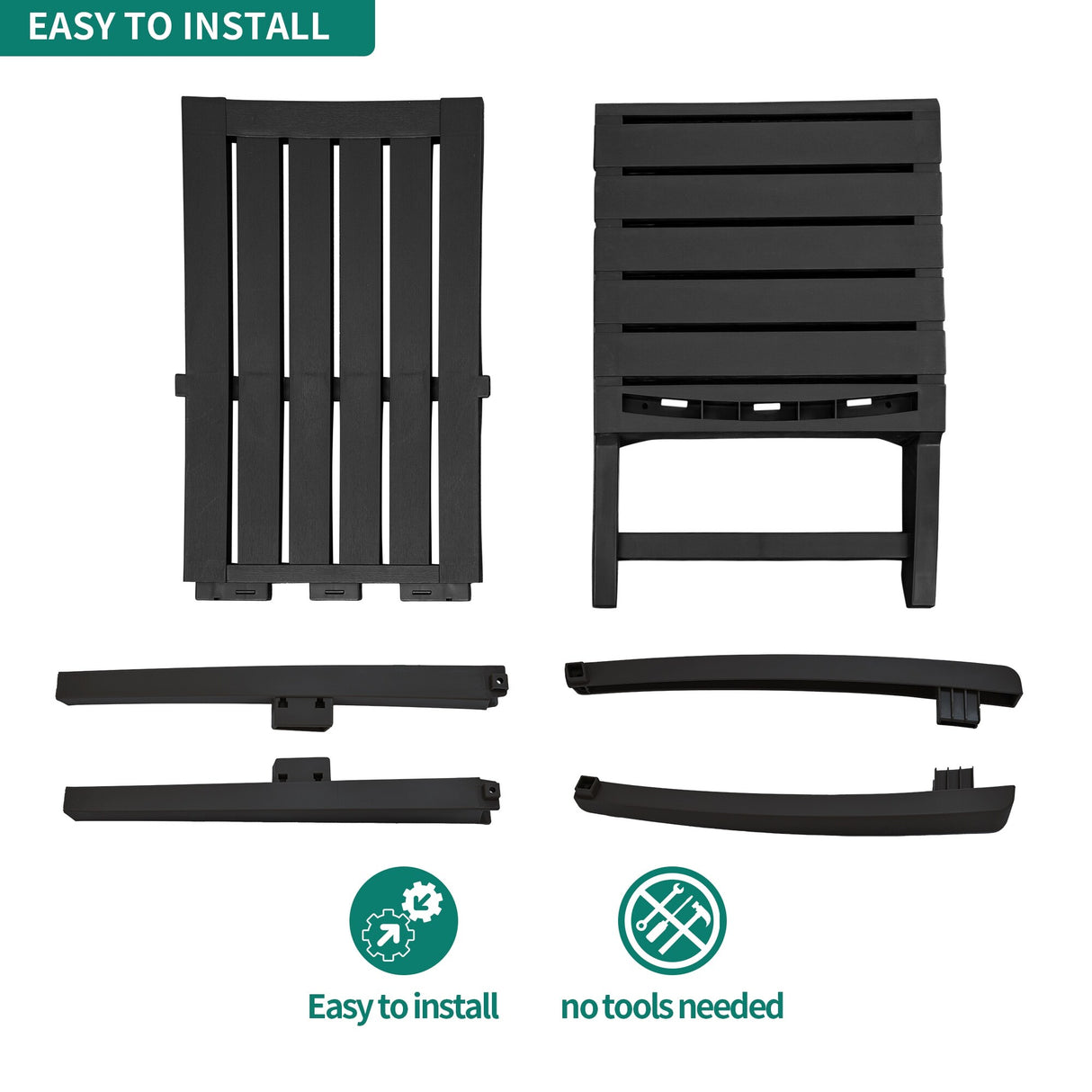 Set of 2 Adirondack Chair for Outdoor Patio