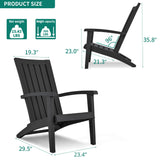 Set of 2 Adirondack Chair for Outdoor Patio