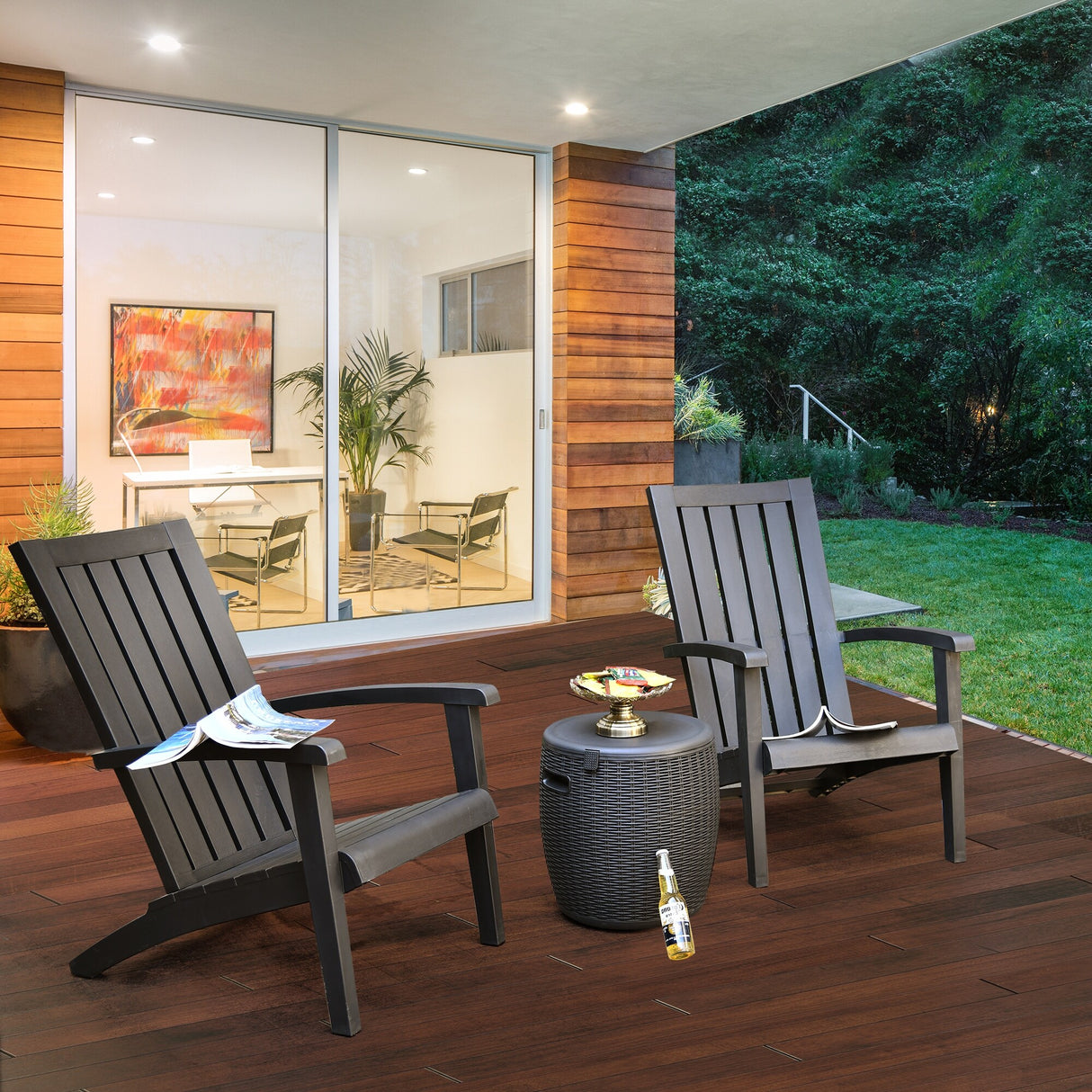 Set of 2 Adirondack Chair for Outdoor Patio