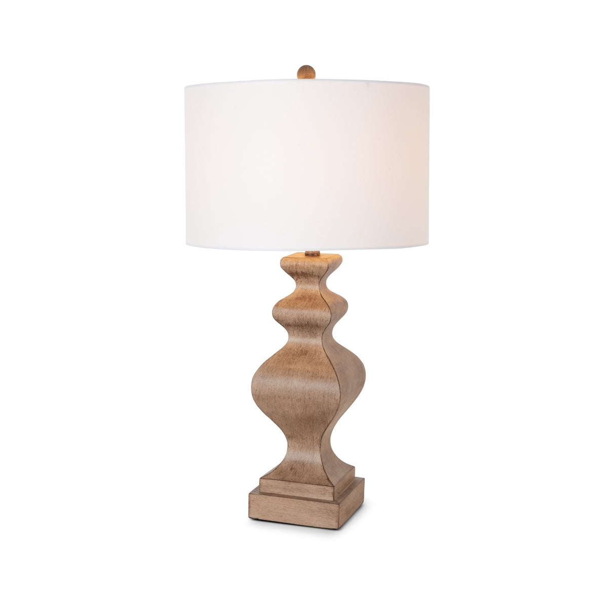Set of 2 Ash Gray Curvy Table Lamps - 16 W x 31 D x 16 H