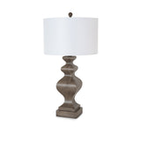 Set of 2 Ash Gray Curvy Table Lamps - 16 W x 31 D x 16 H