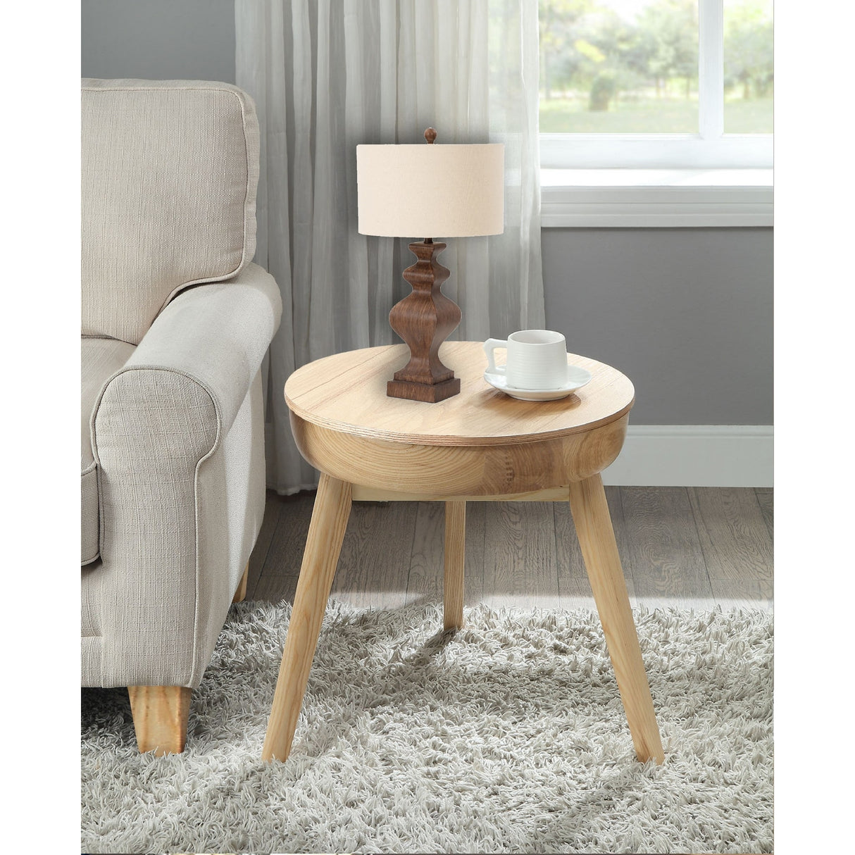 Set of 2 Ash Gray Curvy Table Lamps - 16 W x 31 D x 16 H