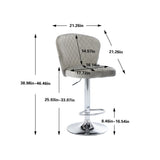 Set of 2 Bar Stools with Back and Footrest