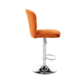 Set of 2 Bar Stools with Back and Footrest
