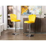 Set of 2 Bar Stools with Back and Footrest
